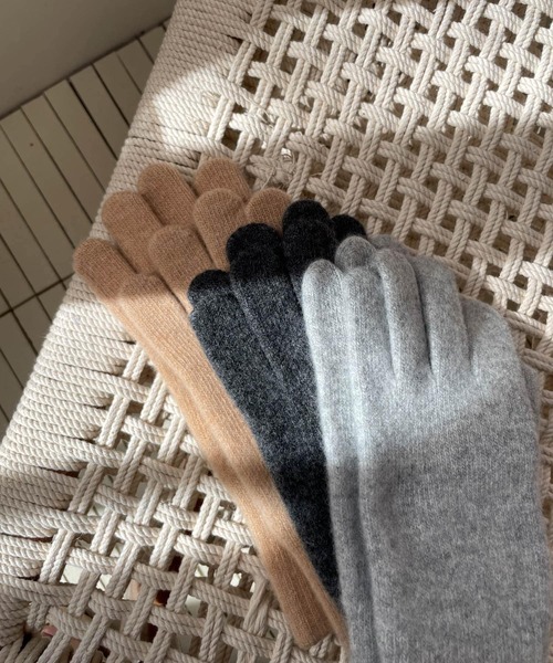 URBAN RESEARCH DOORS（アーバンリサーチドアーズ）の「『一部WEB限定カラー』ハミルトンウールロンググローブ（手袋・レディース・グレー系その他/ライトグレー/ベージュ/チャコールグレー・-）」の16枚目の写真