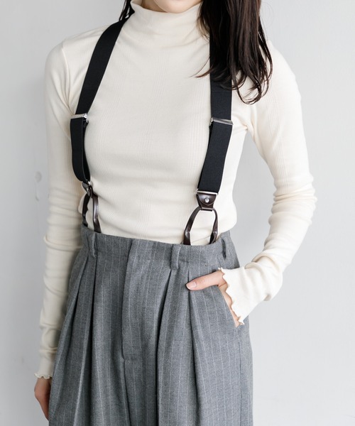 AMERICAN RAG CIE(アメリカンラグシー)の「サスペンダーワイドパンツ(その他パンツ・レディース・グレー/ブラック・36/38)」の17枚目の写真