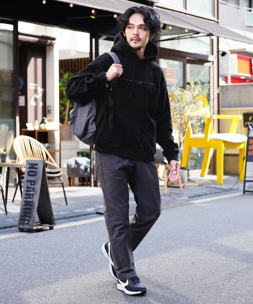 jiggys shop(ジギーズショップ)の「ロゴプリントフーディー裏起毛スウェットパーカー(スウェット・メンズ・ブラック/ホワイト/ネイビー・MEDIUM/LARGE)」の11枚目の写真