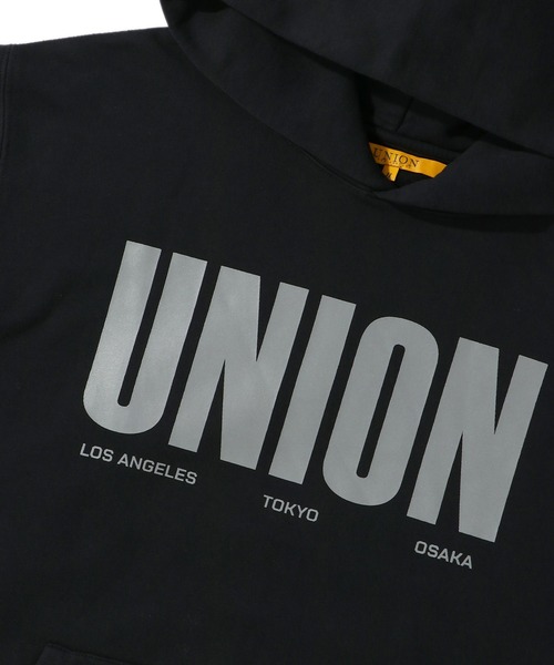 UNION ビンディング パーカー UNION/ユニオン】TEAM HOODIE / ロゴスウェットプルパーカー