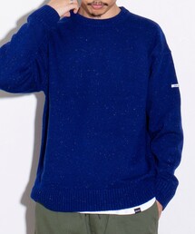 GLOSTER | 【GLOSTER/グロスター】カラーネップ ガンジーニットプルオーバー(ニット/セーター)