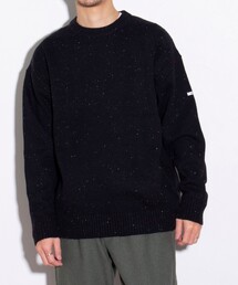 GLOSTER | 【GLOSTER/グロスター】カラーネップ ガンジーニットプルオーバー(ニット/セーター)