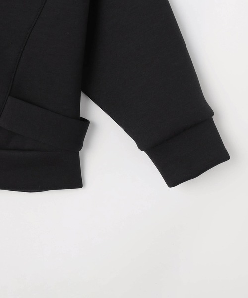 NICOLE CLUB（ニコル　クラブ）の「サイドベルトパーカー（パーカー・レディース・ブラック/オフホワイト・FREE）」の6枚目の写真