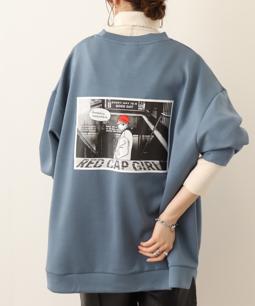 Red Cap Girl(レッドキャプガール)の「REDCAPGIRL ダンボールニットバックプリントフーディ(その他トップス・メンズ・グレイッシュベージュ/ブルー/ホワイト/ブラック・M/L)」の21枚目の写真