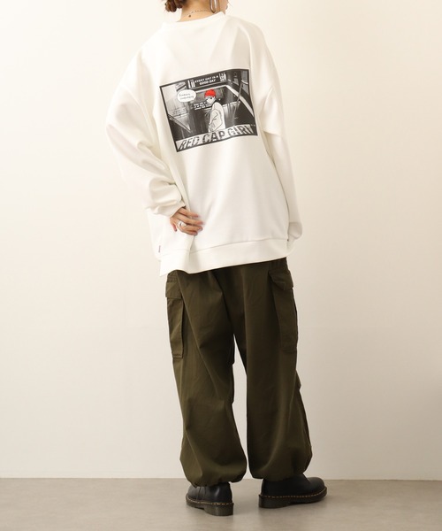 Red Cap Girl(レッドキャプガール)の「REDCAPGIRL ダンボールニットバックプリントフーディ(その他トップス・メンズ・グレイッシュベージュ/ブルー/ホワイト/ブラック・M/L)」の7枚目の写真