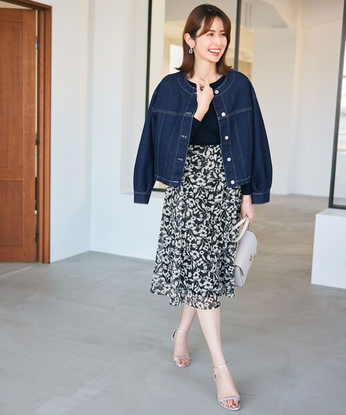 ANY SIS(エニィスィス)の「【洗える】メッシュフラワープリント スカート(スカート・レディース・ライトグレー系4/ブラック系4/ネイビー系4・4)」の17枚目の写真