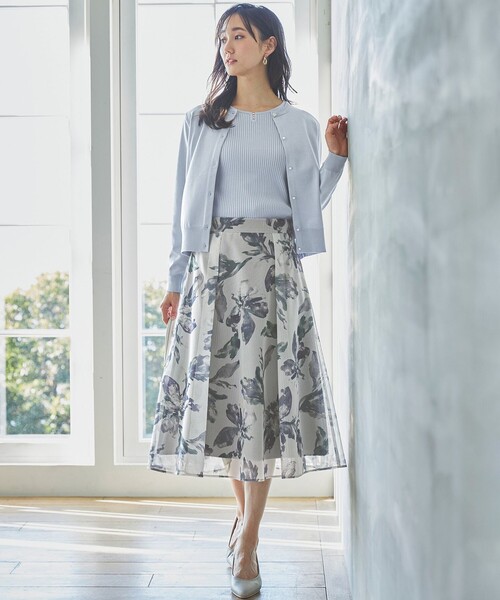 ANY SIS(エニィスィス)の「【洗える】メッシュフラワープリント スカート(スカート・レディース・ライトグレー系4/ブラック系4/ネイビー系4・4)」の18枚目の写真