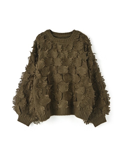 marjour(マージュール)の「FRINGE KNIT(ニット/セーター・レディース・カーキブラウン/アイボリー・M)」の20枚目の写真