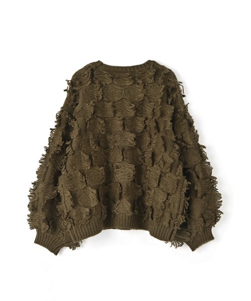 marjour(マージュール)の「FRINGE KNIT(ニット/セーター・レディース・カーキブラウン/アイボリー・M)」の21枚目の写真