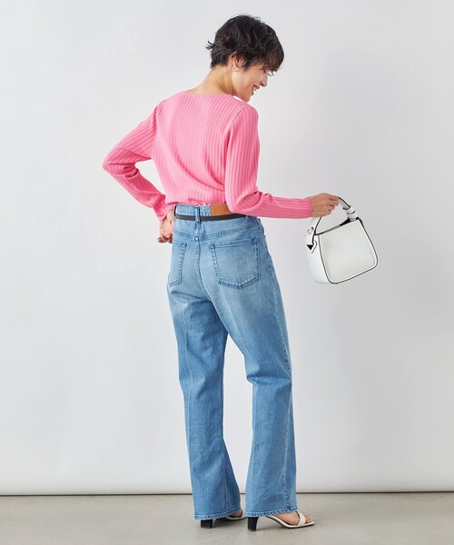 NOLLEY’S（ノーリーズ）の「《手洗い可能》愛され ワイドリブボートネックプルオーバーニット（ニット/セーター・レディース・ピンク/オフホワイト/シルバー/ブラック・38/36）」の17枚目の写真