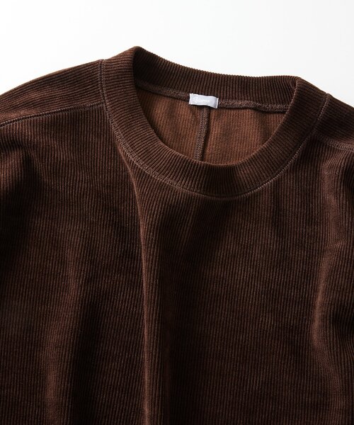 JOURNAL STANDARD relume(ジャーナルスタンダード レリューム)の「モールコーデュロイ プルオーバー(Tシャツ/カットソー・メンズ・ブラウン系その他/アイボリー/ピンク/ネイビー/ブラウン・LARGE/MEDIUM)」の2枚目の写真