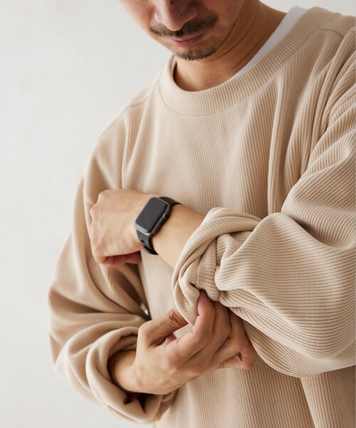 JOURNAL STANDARD relume(ジャーナルスタンダード レリューム)の「モールコーデュロイ プルオーバー(Tシャツ/カットソー・メンズ・ブラウン系その他/アイボリー/ピンク/ネイビー/ブラウン・LARGE/MEDIUM)」の1枚目の写真