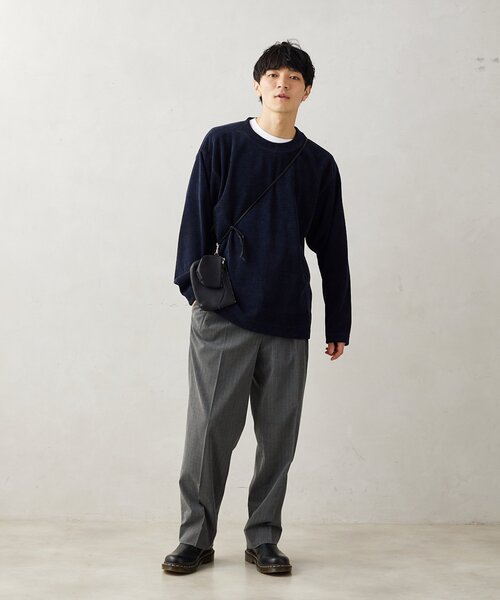 JOURNAL STANDARD relume(ジャーナルスタンダード レリューム)の「モールコーデュロイ プルオーバー(Tシャツ/カットソー・メンズ・ブラウン系その他/アイボリー/ピンク/ネイビー/ブラウン・LARGE/MEDIUM)」の8枚目の写真