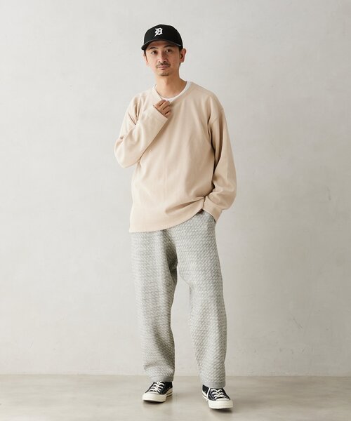 JOURNAL STANDARD relume(ジャーナルスタンダード レリューム)の「モールコーデュロイ プルオーバー(Tシャツ/カットソー・メンズ・ブラウン系その他/アイボリー/ピンク/ネイビー/ブラウン・LARGE/MEDIUM)」の9枚目の写真