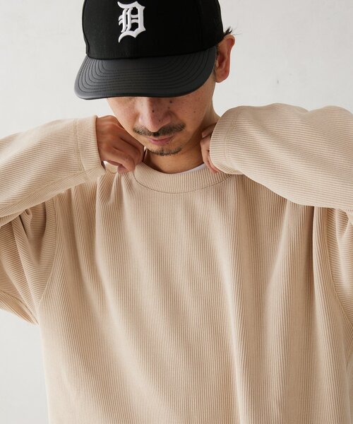 JOURNAL STANDARD relume(ジャーナルスタンダード レリューム)の「モールコーデュロイ プルオーバー(Tシャツ/カットソー・メンズ・ブラウン系その他/アイボリー/ピンク/ネイビー/ブラウン・LARGE/MEDIUM)」の14枚目の写真