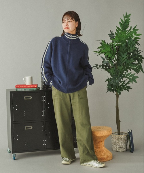 Adoon plain（アドーンプレーン）の「サイドラインドライバーズニット（ニット/セーター・メンズ・ブラック/ネイビー・MEDIUM/LARGE）」の7枚目の写真