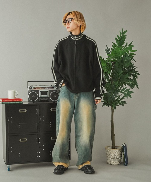 Adoon plain（アドーンプレーン）の「サイドラインドライバーズニット（ニット/セーター・メンズ・ブラック/ネイビー・MEDIUM/LARGE）」の14枚目の写真