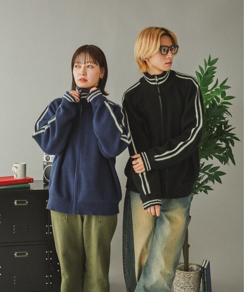 Adoon plain（アドーンプレーン）の「サイドラインドライバーズニット（ニット/セーター・メンズ・ブラック/ネイビー・MEDIUM/LARGE）」の19枚目の写真