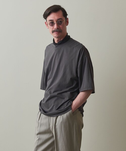 Steven Alan(スティーブンアラン)の「<Steven Alan> ドレープ ショートスリーブ Tシャツ -LOOSE(Tシャツ/カットソー・メンズ・ブラック/ダークグレー/パープル・S/M/L/XL)」の3枚目の写真