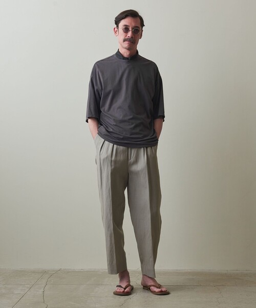 Steven Alan(スティーブンアラン)の「<Steven Alan> ドレープ ショートスリーブ Tシャツ -LOOSE(Tシャツ/カットソー・メンズ・ブラック/ダークグレー/パープル・S/M/L/XL)」の7枚目の写真