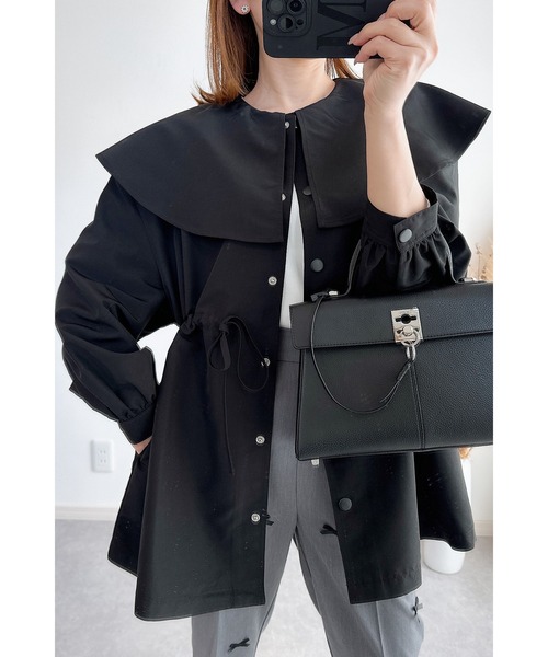 &. NOSTALGIA（アンドドットノスタルジア）の「【ZOZO限定】ビッグカラーマウンテンパーカー（マウンテンパーカー・レディース・チャコールグレー/ブラック・M）」の7枚目の写真