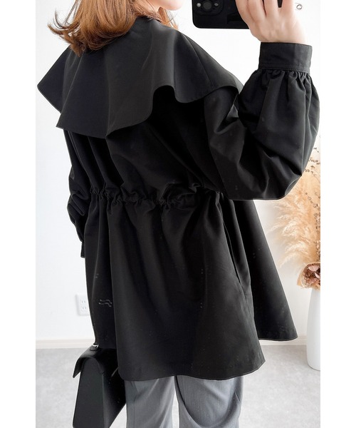 &. NOSTALGIA（アンドドットノスタルジア）の「【ZOZO限定】ビッグカラーマウンテンパーカー（マウンテンパーカー・レディース・チャコールグレー/ブラック・M）」の9枚目の写真