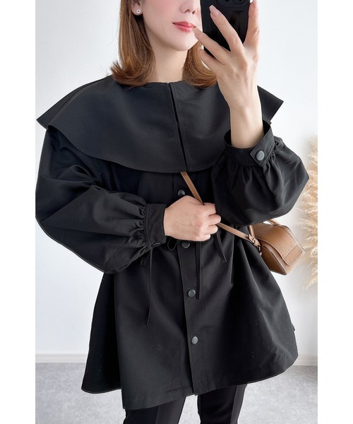 &. NOSTALGIA（アンドドットノスタルジア）の「【ZOZO限定】ビッグカラーマウンテンパーカー（マウンテンパーカー・レディース・チャコールグレー/ブラック・M）」の11枚目の写真