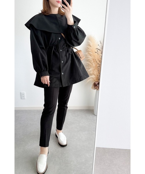 &. NOSTALGIA（アンドドットノスタルジア）の「【ZOZO限定】ビッグカラーマウンテンパーカー（マウンテンパーカー・レディース・チャコールグレー/ブラック・M）」の13枚目の写真