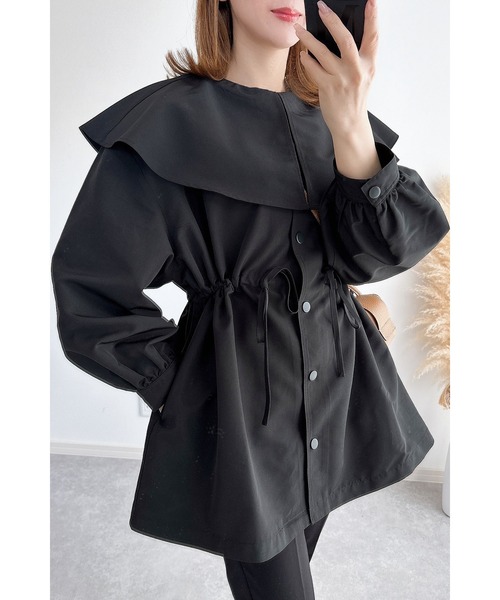 &. NOSTALGIA（アンドドットノスタルジア）の「【ZOZO限定】ビッグカラーマウンテンパーカー（マウンテンパーカー・レディース・チャコールグレー/ブラック・M）」の14枚目の写真