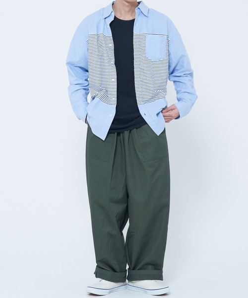 CORISCO(コリスコ)の「オックス 前身ロンスト切替シャツ(M1)(シャツ/ブラウス・メンズ・オレンジ/ブルー/ブラック/グリーン/ホワイト・LARGE/X-LARGE/MEDIUM)」の17枚目の写真