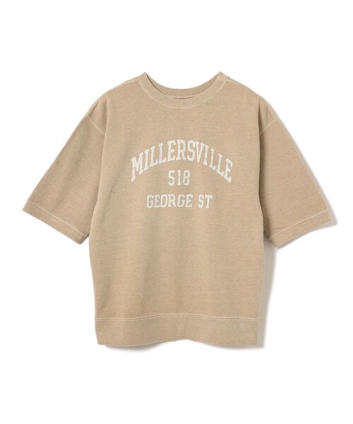 BEAMS（ビームス）の「BEAMS / ヴィンテージライク プリント スウェット（スウェット・メンズ・サックスブルー/ベージュ・S/M/L/XL）」の2枚目の写真