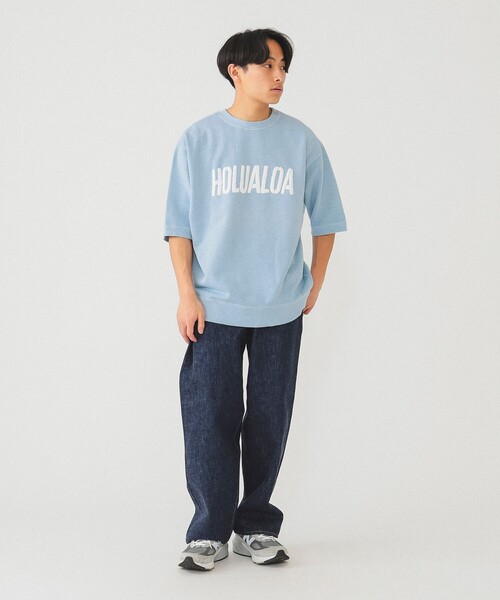 BEAMS（ビームス）の「BEAMS / ヴィンテージライク プリント スウェット（スウェット・メンズ・サックスブルー/ベージュ・S/M/L/XL）」の4枚目の写真