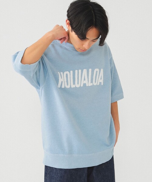 BEAMS（ビームス）の「BEAMS / ヴィンテージライク プリント スウェット（スウェット・メンズ・サックスブルー/ベージュ・S/M/L/XL）」の5枚目の写真