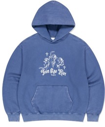 『mahagrid/マハグリッド』WASHED ANGEL HOODIE/エンゼル フーディーパーカー