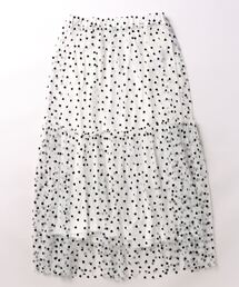 STYLEBLOCK | チュールハートフロッキーギャザーフレアスカート(スカート)