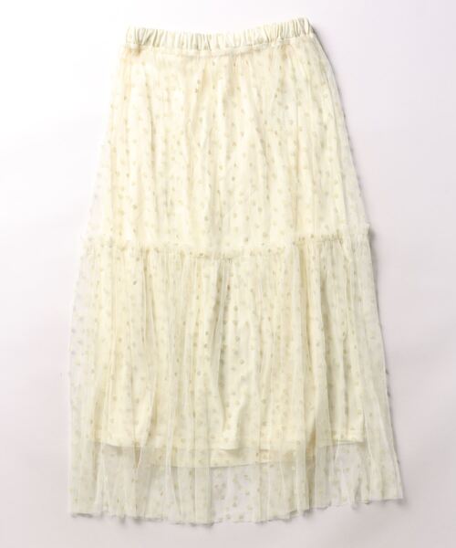 STYLEBLOCK（スタイルブロック）の「チュールハートフロッキーギャザーフレアスカート（スカート・レディース・ブラック×ホワイト/ブラック×ブラック/ホワイト系その他/ホワイト×ブラック・M）」の2枚目の写真