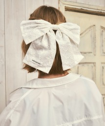 コットンレースリボンバレッタ