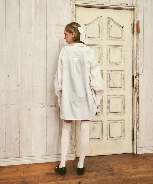 RUBY AND YOU(ルビーアンドユー)の「コットンレースリボンバレッタ(バレッタ/ヘアクリップ・レディース・ミント/オフホワイト・FREE)」の3枚目の写真