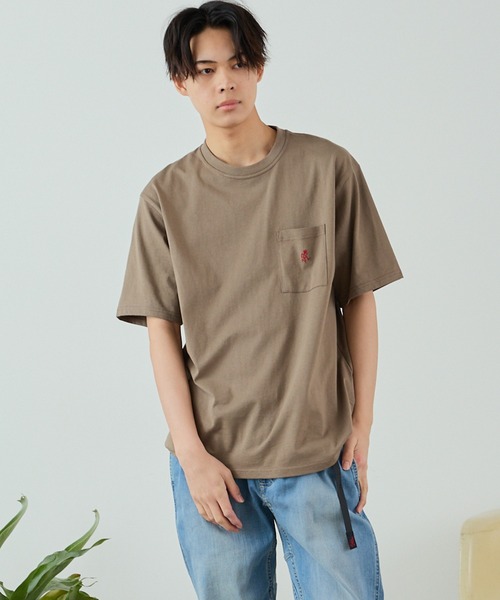 Gramicci（グラミチ）の「Gramicci/グラミチ ONE POINT TEE 半袖Tシャツ（Tシャツ/カットソー・メンズ・ブラック/ホワイト/ベージュ/サンドベージュ/ダークブルー・L/M/XL）」の15枚目の写真