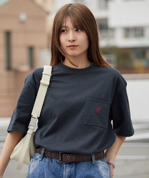 Gramicci（グラミチ）の「Gramicci/グラミチ ONE POINT TEE 半袖Tシャツ（Tシャツ/カットソー・メンズ・ブラック/ホワイト/ベージュ/サンドベージュ/ダークブルー・L/M/XL）」の18枚目の写真