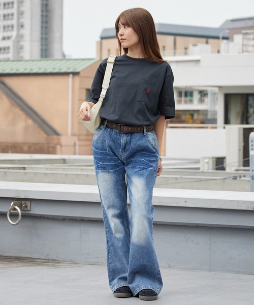 Gramicci（グラミチ）の「Gramicci/グラミチ ONE POINT TEE 半袖Tシャツ（Tシャツ/カットソー・メンズ・ブラック/ホワイト/ベージュ/サンドベージュ/ダークブルー・L/M/XL）」の21枚目の写真