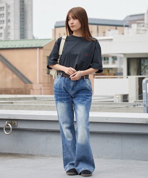 Gramicci（グラミチ）の「Gramicci/グラミチ ONE POINT TEE 半袖Tシャツ（Tシャツ/カットソー・メンズ・ブラック/ホワイト/ベージュ/サンドベージュ/ダークブルー・L/M/XL）」の22枚目の写真