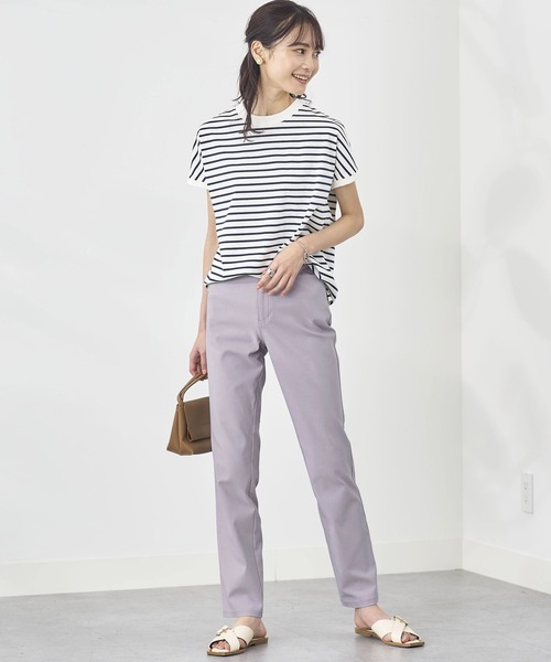 BELLUNA PLUS(ベルーナ)の「抗菌防臭冷感ストレッチ美脚パンツ股下73cm(その他パンツ・レディース・グレイッシュベージュ/ライトベージュ/シルバーグレー/パープル系/ネイビー系/ブラック・MEDIUM/X-LARGE/LARGE/SMALL)」の22枚目の写真