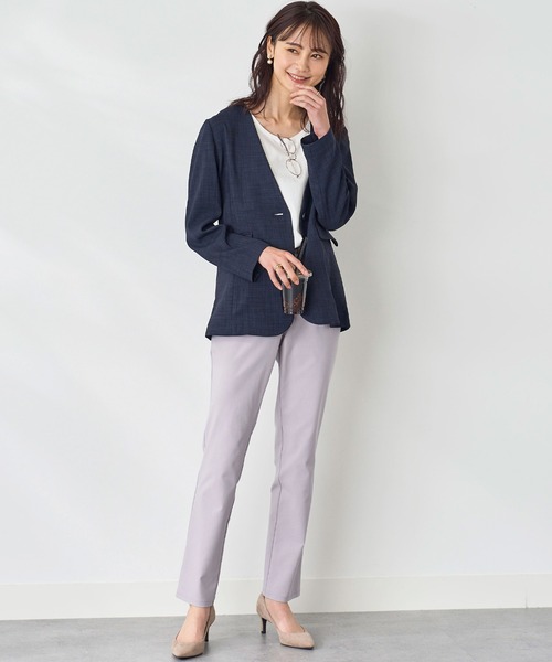 BELLUNA PLUS(ベルーナ)の「抗菌防臭冷感ストレッチ美脚パンツ股下73cm(その他パンツ・レディース・グレイッシュベージュ/ライトベージュ/シルバーグレー/パープル系/ネイビー系/ブラック・MEDIUM/X-LARGE/LARGE/SMALL)」の21枚目の写真