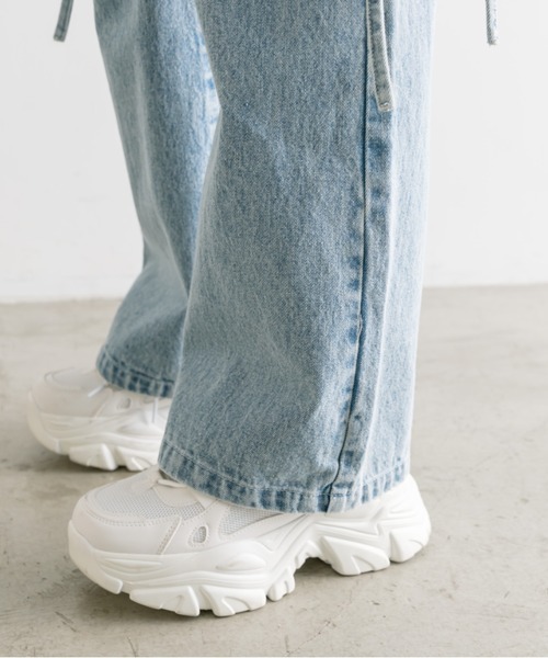 OLIVE des OLIVE（オリーブデオリーブ）の「サイドスリットリボンデニムパンツ　1041030070（デニムパンツ・レディース・ピンク/ブルー/グレー/サックスブルー・MEDIUM/SMALL）」の12枚目の写真