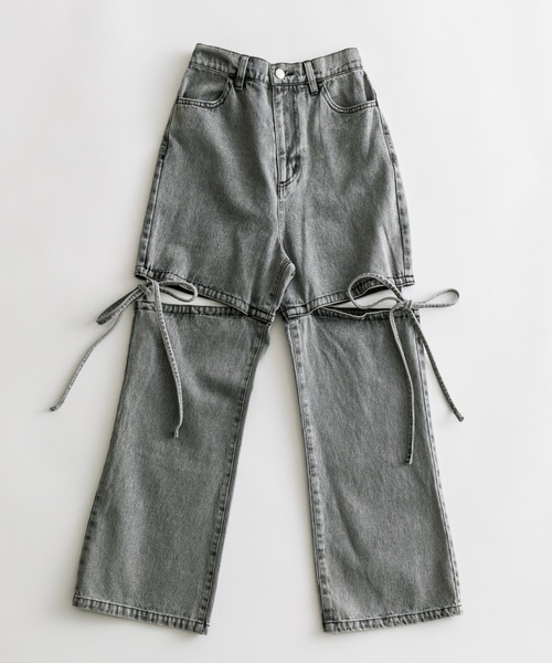 BODYSONG. リバーシブルパンツ デニム・オリーブ BODYSONG