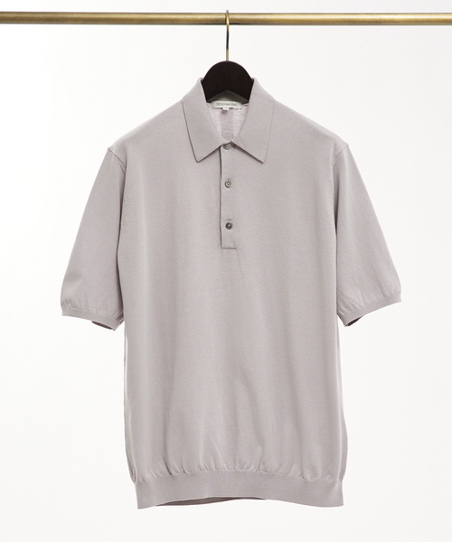 DESIGNWORKS(デザインワークス)の「ICE COTTON ニット ポロシャツ(ポロシャツ・メンズ・サックスブルー/グレー/オレンジ/グリーン/ブラック・46/48/50)」の3枚目の写真