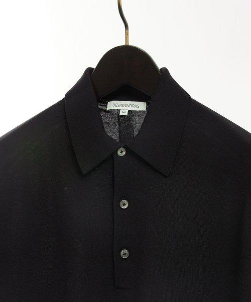 DESIGNWORKS(デザインワークス)の「ICE COTTON ニット ポロシャツ(ポロシャツ・メンズ・サックスブルー/グレー/オレンジ/グリーン/ブラック・46/48/50)」の18枚目の写真