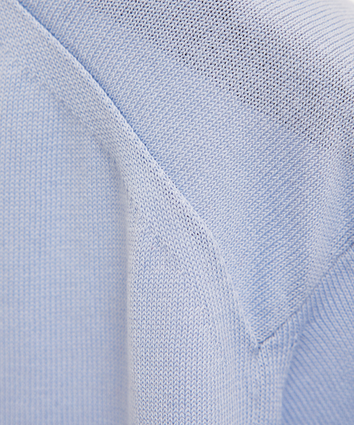 DESIGNWORKS(デザインワークス)の「ICE COTTON ニット ポロシャツ(ポロシャツ・メンズ・サックスブルー/グレー/オレンジ/グリーン/ブラック・46/48/50)」の15枚目の写真