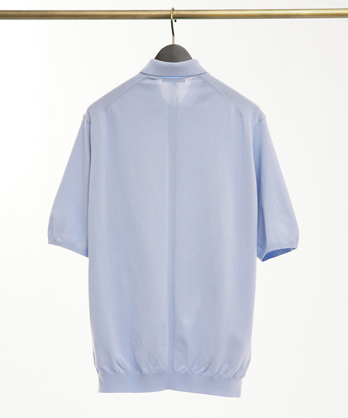 DESIGNWORKS(デザインワークス)の「ICE COTTON ニット ポロシャツ(ポロシャツ・メンズ・サックスブルー/グレー/オレンジ/グリーン/ブラック・46/48/50)」の14枚目の写真